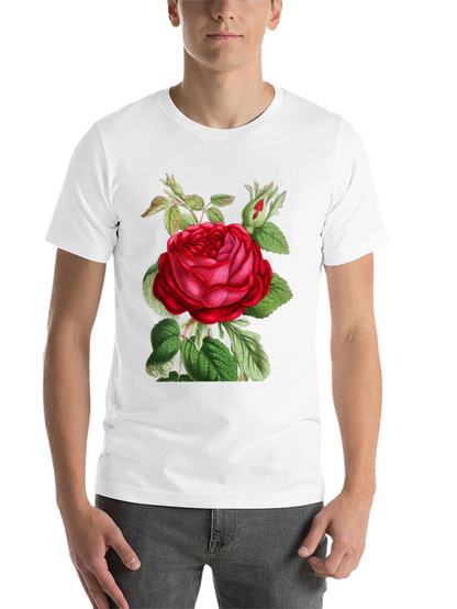 Red Rose Graphic T-Shirt - Botanical Design
