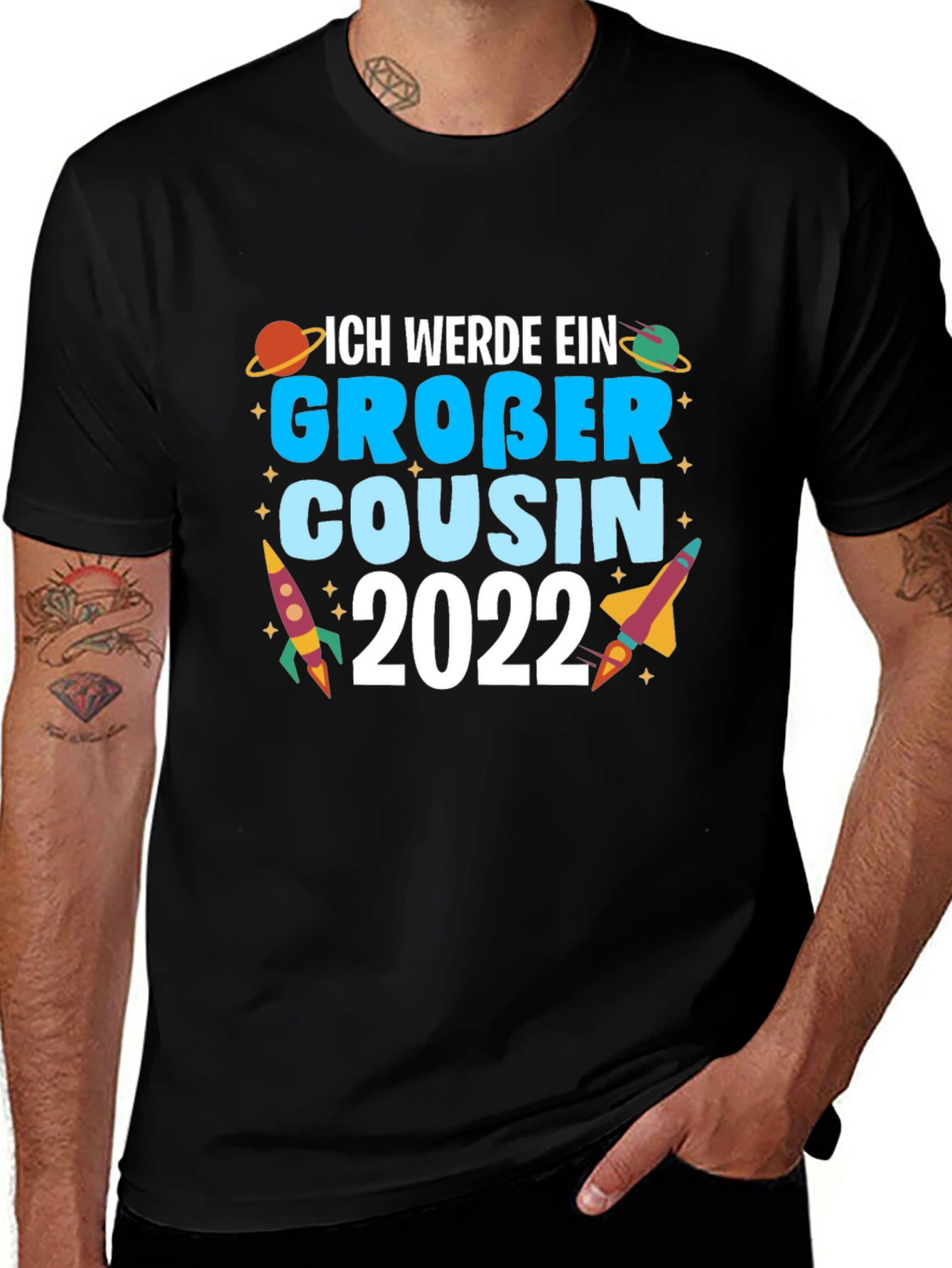 Ich Werde Ein Gro?er Cousin 2022 Black T-Shirt