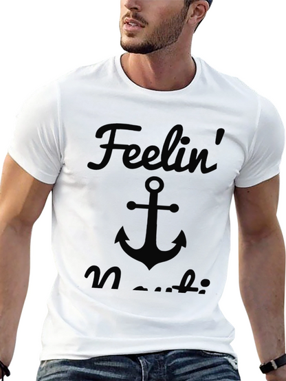 Feelin Nautical Graphic T-Shirt - Mens Black Tee