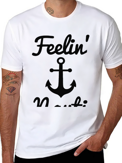 Feelin Nautical Graphic T-Shirt - Mens Black Tee
