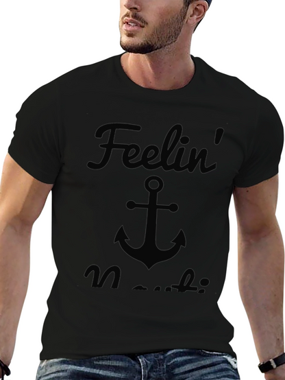 Feelin Nautical Graphic T-Shirt - Mens Black Tee