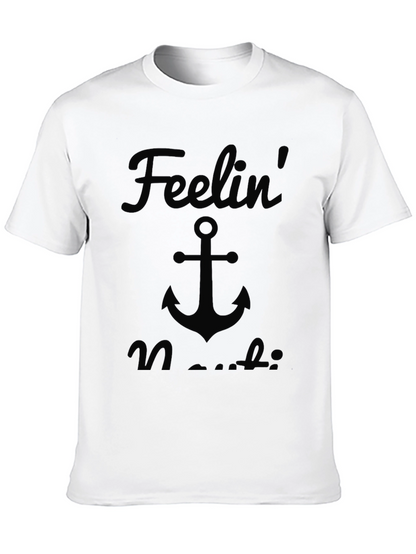 Feelin Nautical Graphic T-Shirt - Mens Black Tee