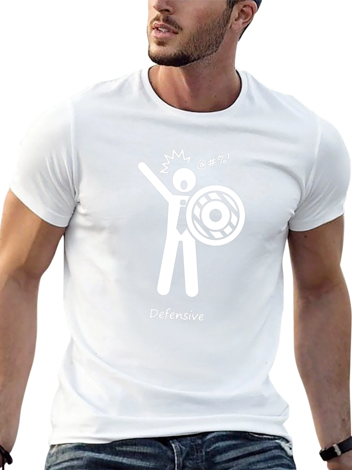 Defensive Stick Figure T-Shirt