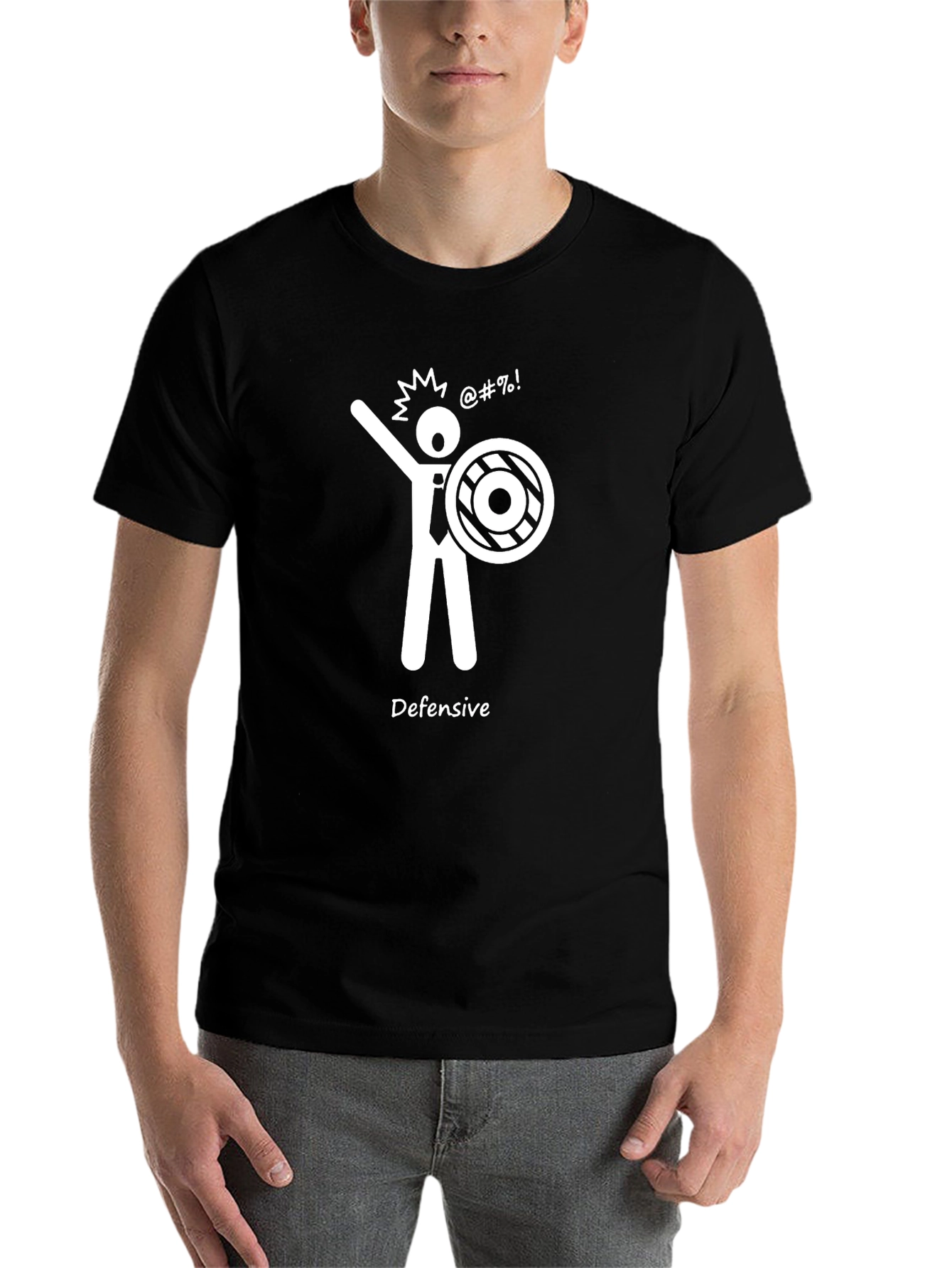 Defensive Stick Figure T-Shirt