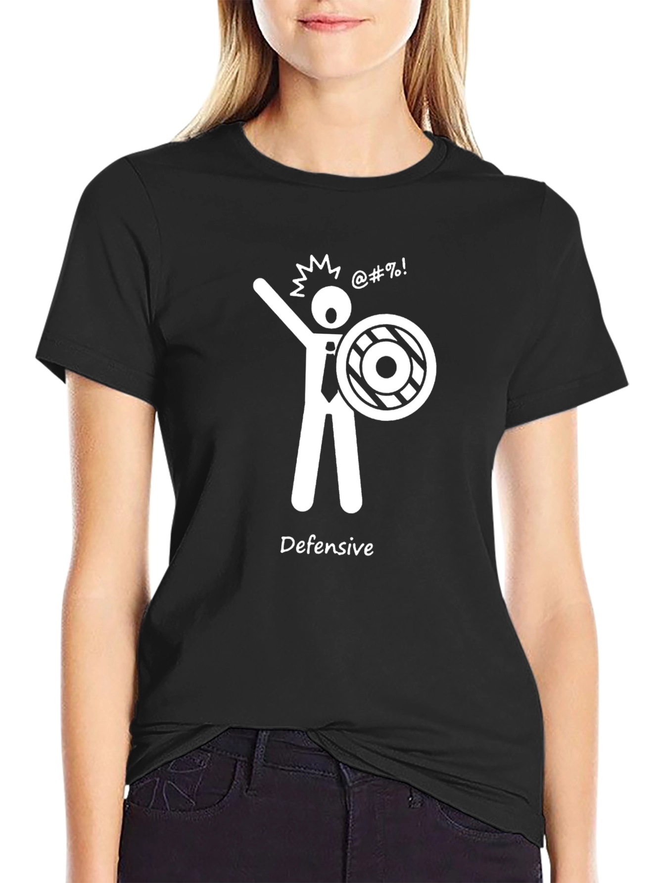 Defensive Stick Figure T-Shirt
