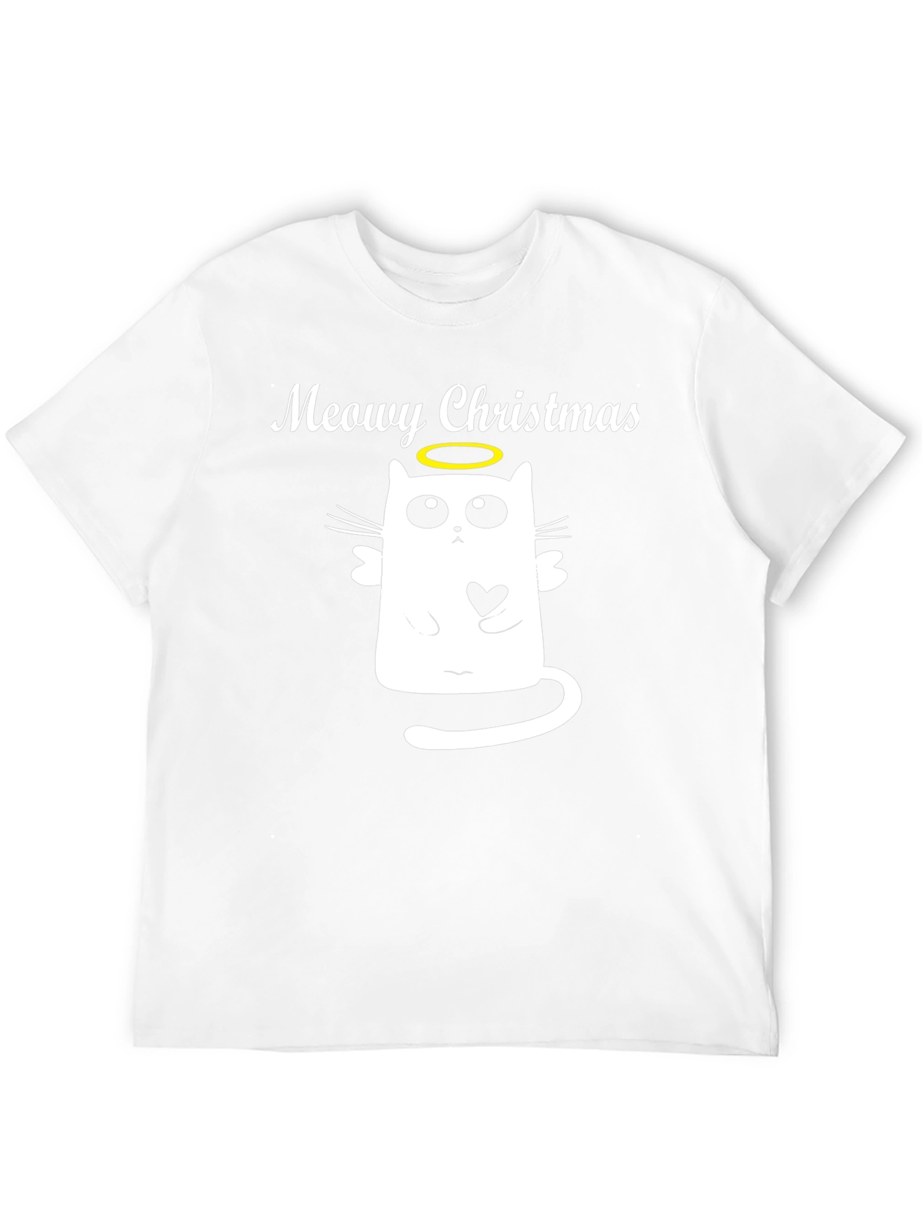 Meowy Christmas Cat Angel T-Shirt - Holiday Apparel