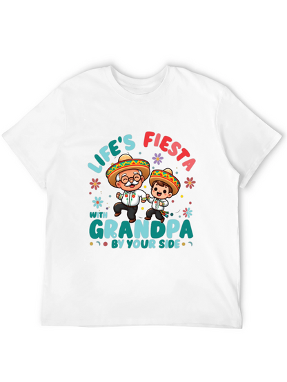 Lifes Fiesta with Grandpa Black T-Shirt