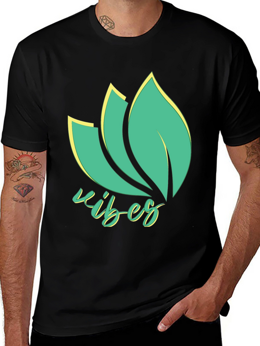 Vibes Graphic Tee - Stylish & Comfortable Mens Black T-Shirt