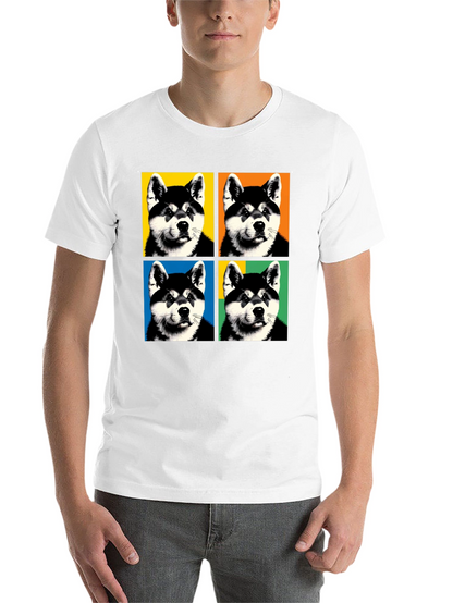 Pop Art Dog Graphic Black T-Shirt