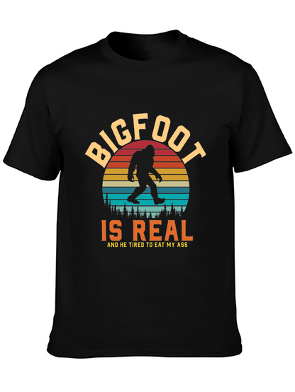 Bigfoot Is Real Funny Graphic Tee