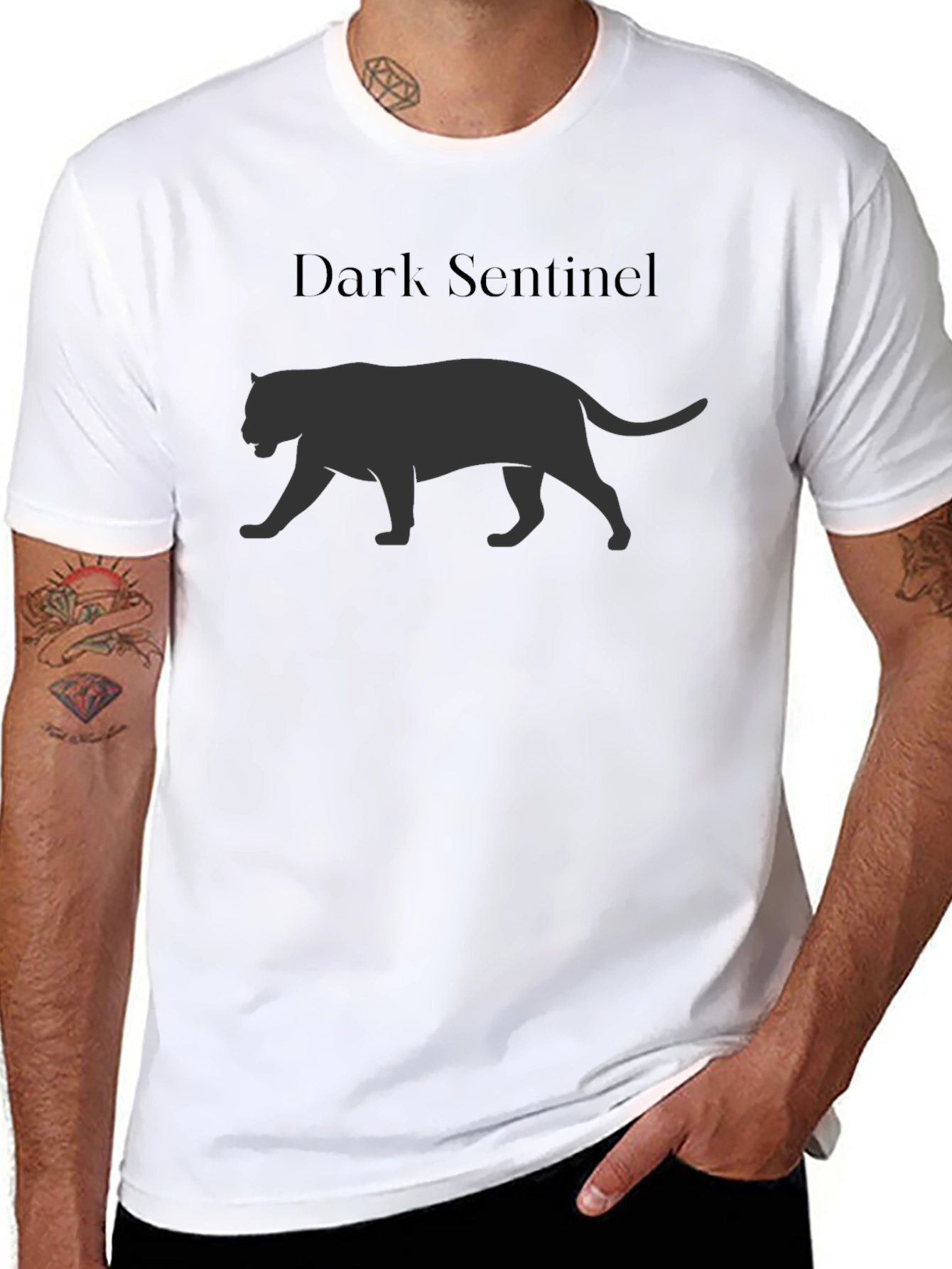 Dark Sentinel Panther Graphic T-Shirt