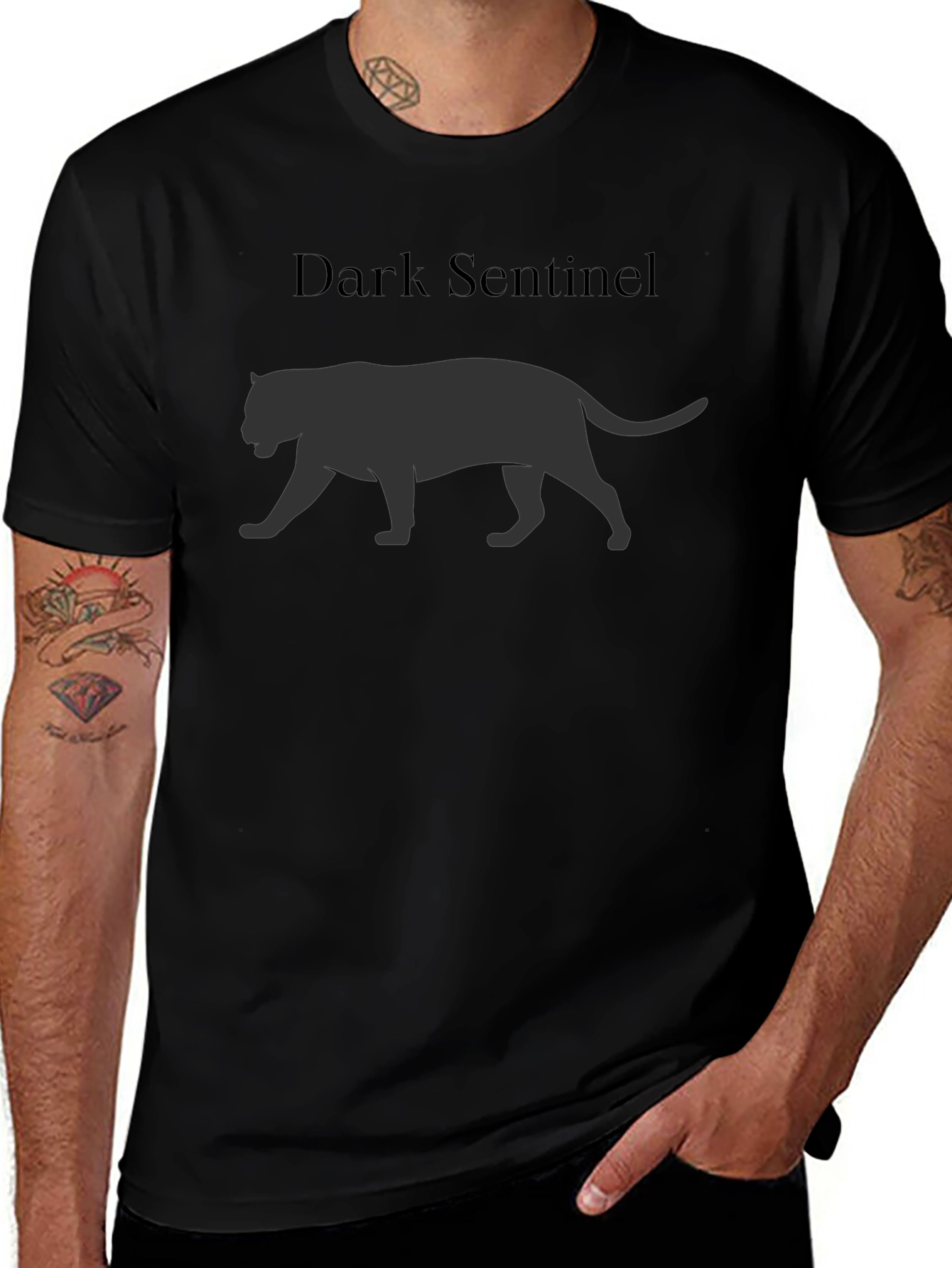 Dark Sentinel Panther Graphic T-Shirt