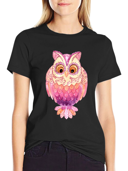 Owl Graphic T-Shirt - Mens Black Tee