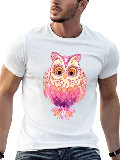 Owl Graphic T-Shirt - Mens Black Tee