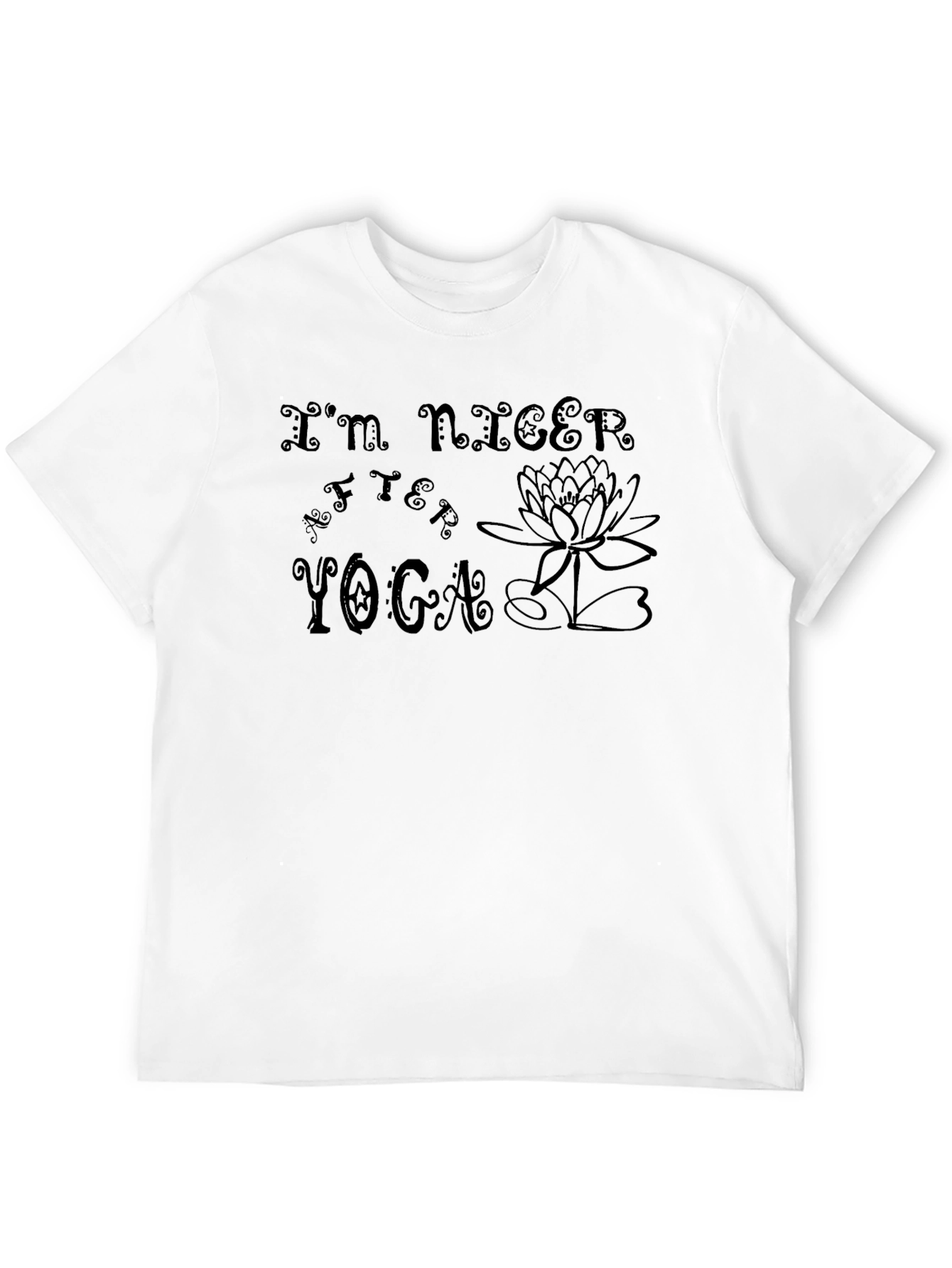 Im Nicer After Yoga Black Graphic T-Shirt