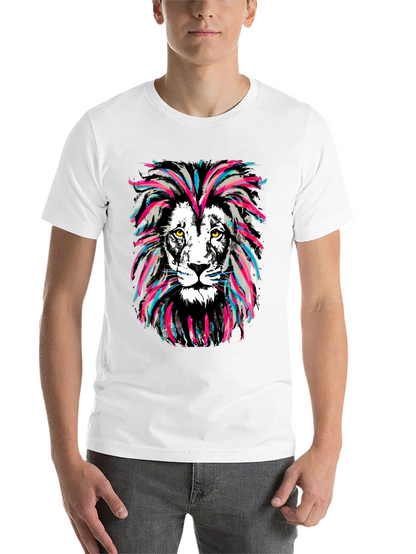 Lion Head Graphic Print Tee