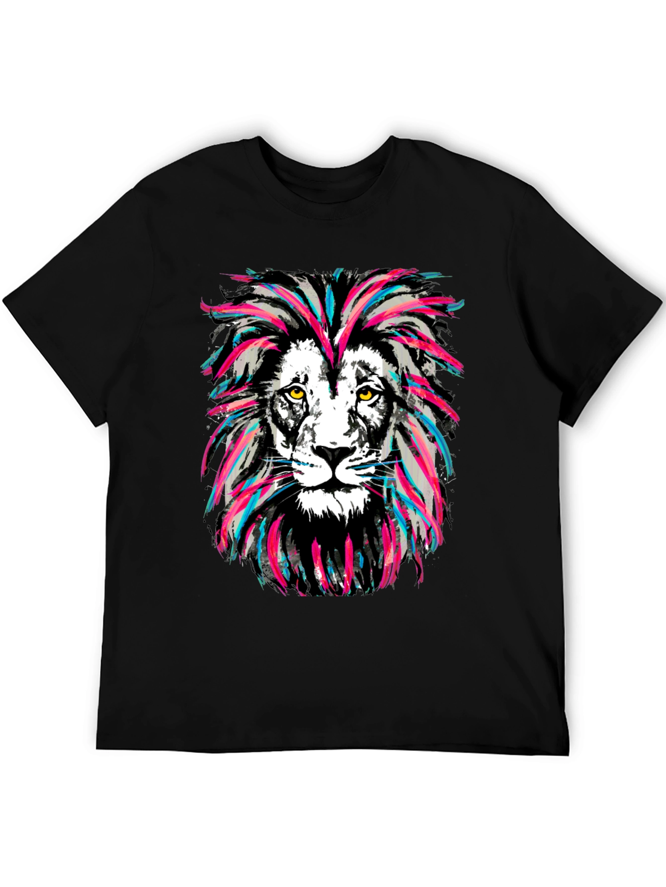 Lion Head Graphic Print Tee