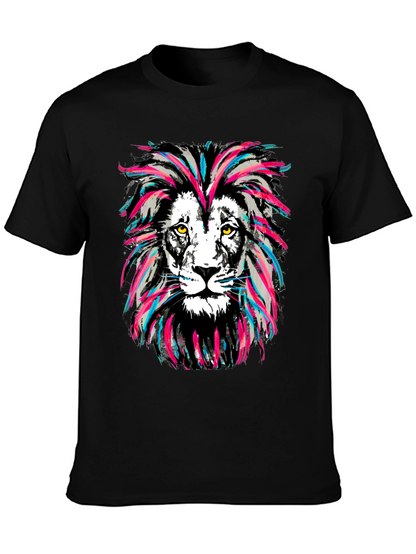 Lion Head Graphic Print Tee