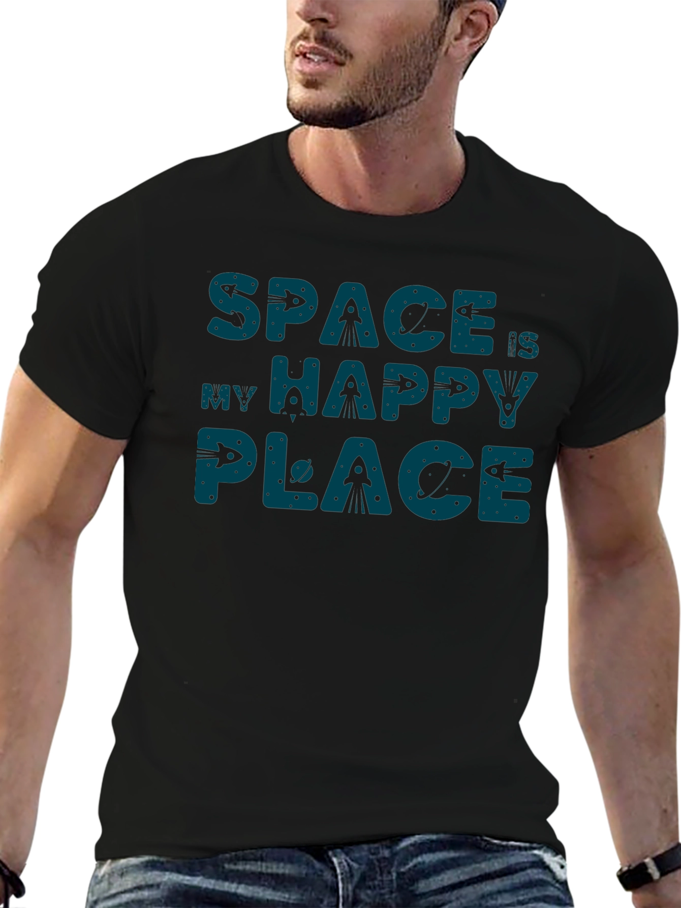 Space Is My Happy Place Graphic T-Shirt