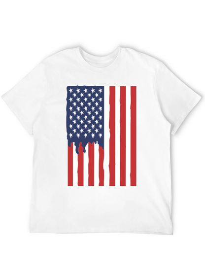 American Flag Dripping T-Shirt - Patriotic USA Pride Tee