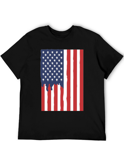 American Flag Dripping T-Shirt - Patriotic USA Pride Tee