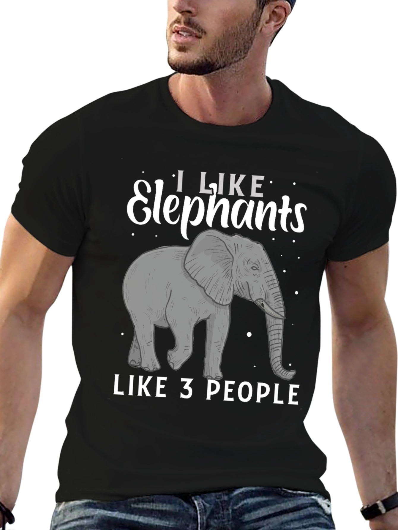 Elephant Lover T-Shirt: I Like Elephants Like 3 People