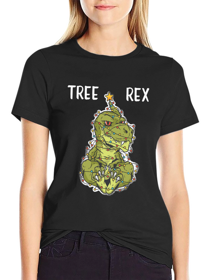 Tree Rex Christmas T-Shirt - Holiday Dinosaur Tee
