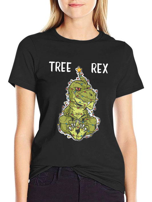 Tree Rex Christmas T-Shirt - Holiday Dinosaur Tee