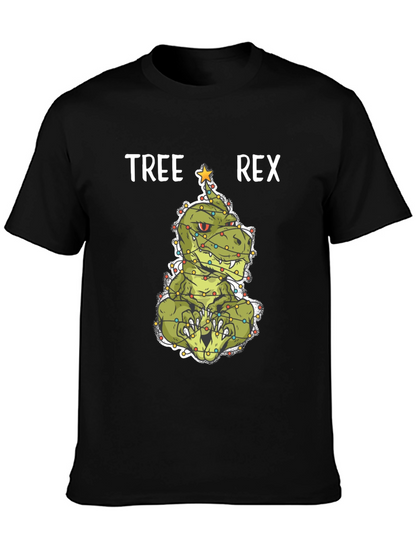 Tree Rex Christmas T-Shirt - Holiday Dinosaur Tee