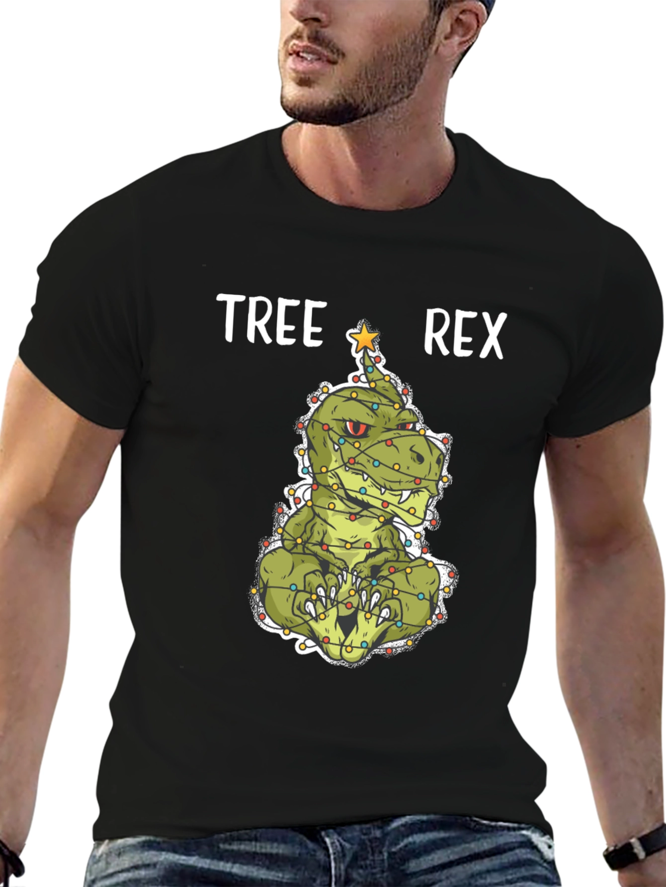 Tree Rex Christmas T-Shirt - Holiday Dinosaur Tee