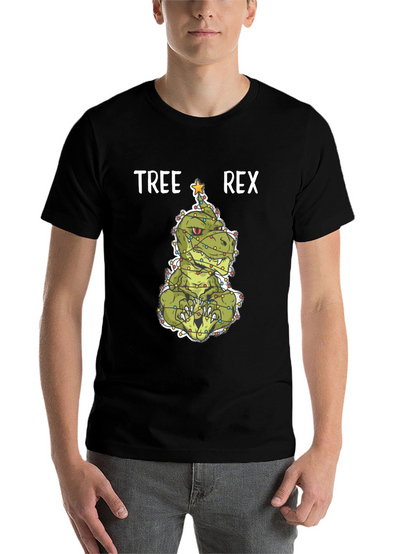 Tree Rex Christmas T-Shirt - Holiday Dinosaur Tee
