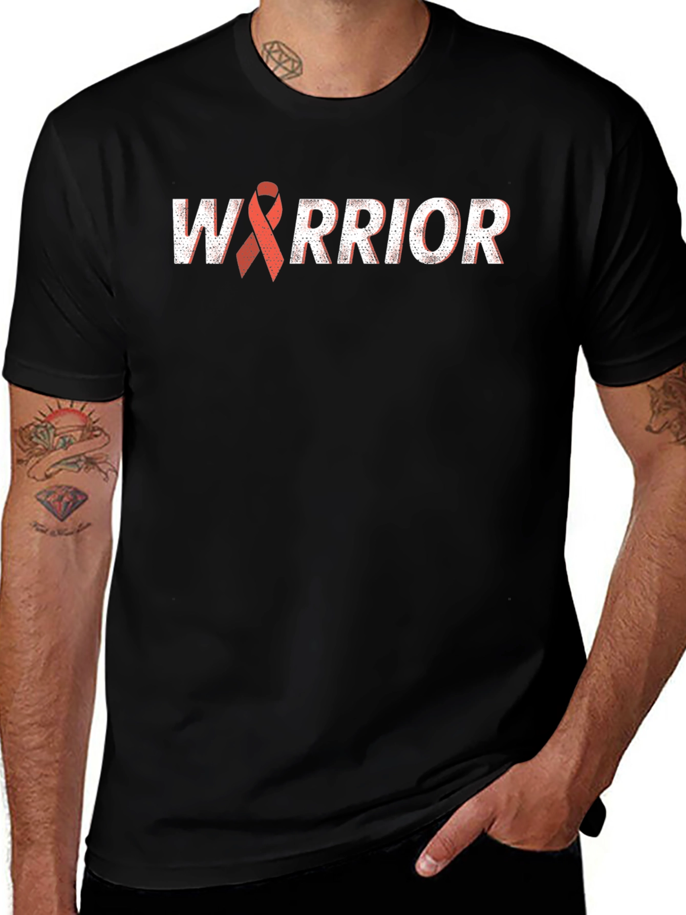 Warrior Ribbon Graphic Tee - Awareness Shirt