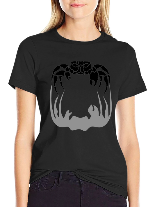 Crab Silhouette Graphic Print Mens Black T-Shirt