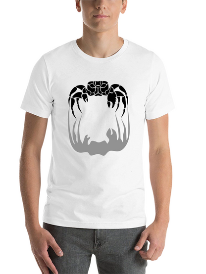 Crab Silhouette Graphic Print Mens Black T-Shirt