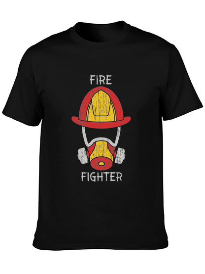 Firefighter Helmet Graphic Tee - Heroic Design