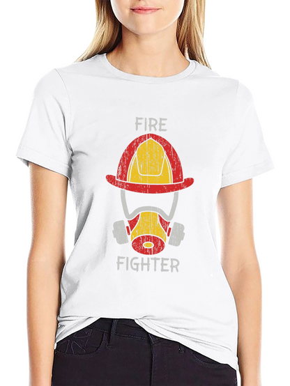 Firefighter Helmet Graphic Tee - Heroic Design
