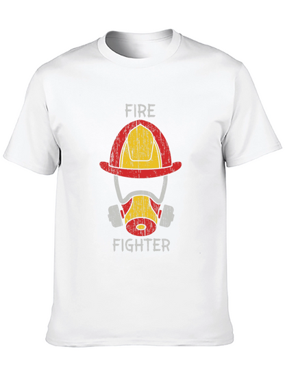 Firefighter Helmet Graphic Tee - Heroic Design