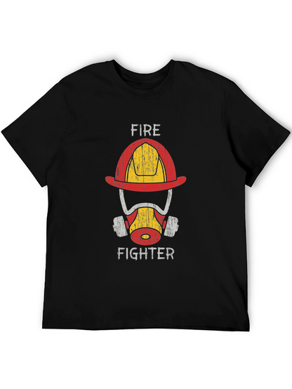 Firefighter Helmet Graphic Tee - Heroic Design