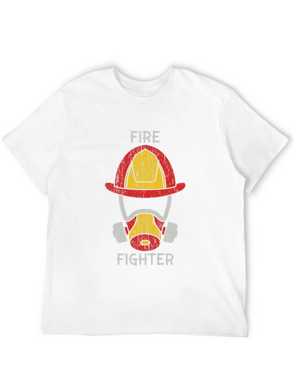 Firefighter Helmet Graphic Tee - Heroic Design