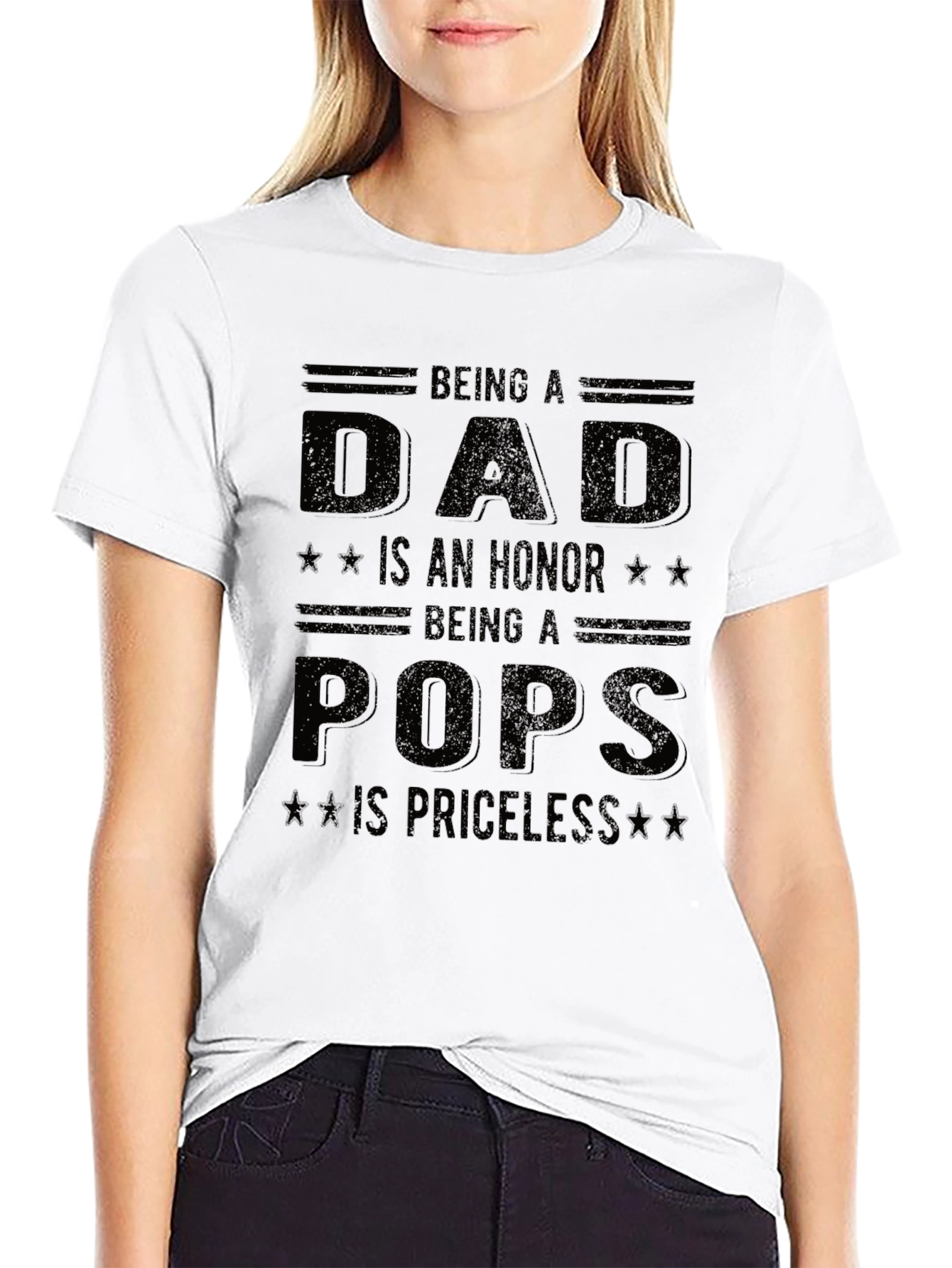 Dad Pops Honor Priceless Graphic Tee