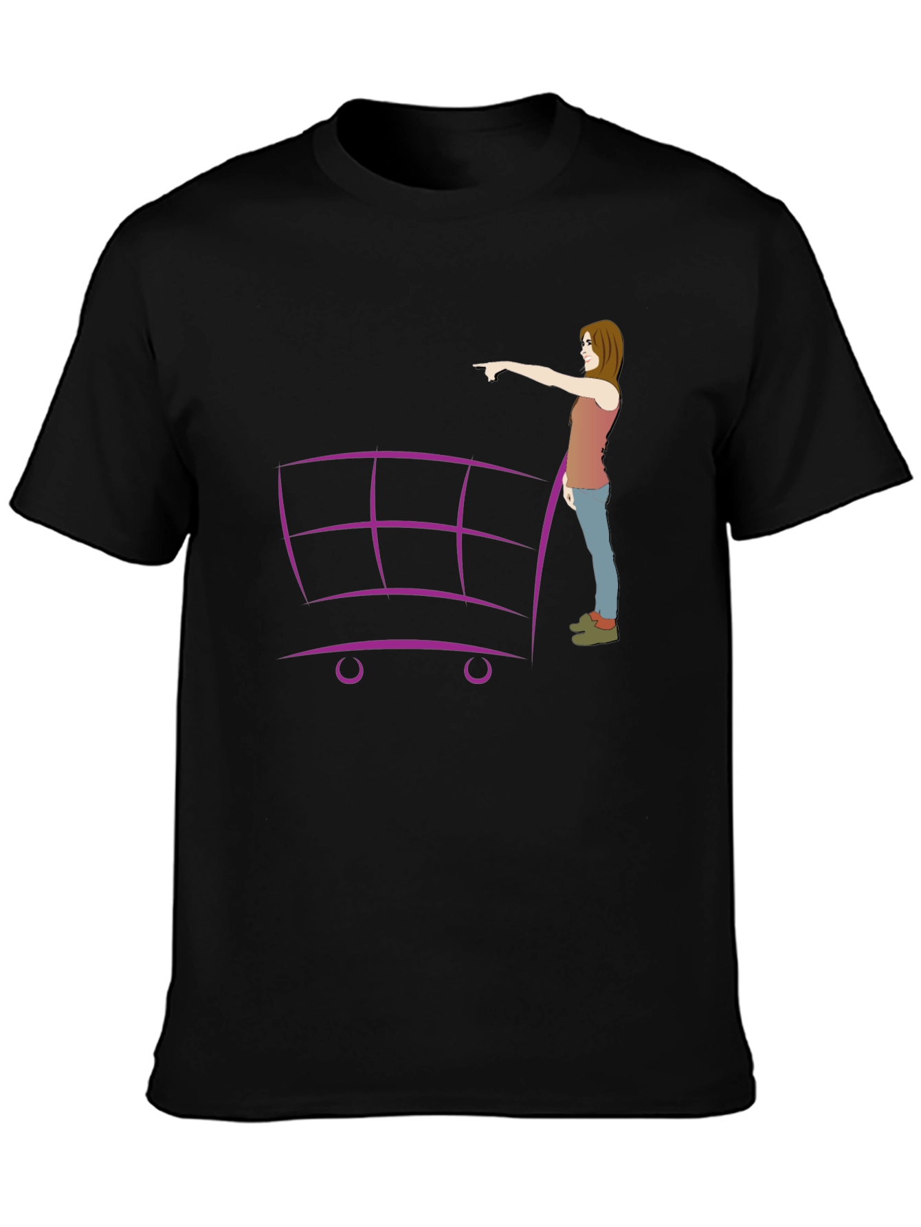 Shopping Cart Graphic Tee - Unique Design!