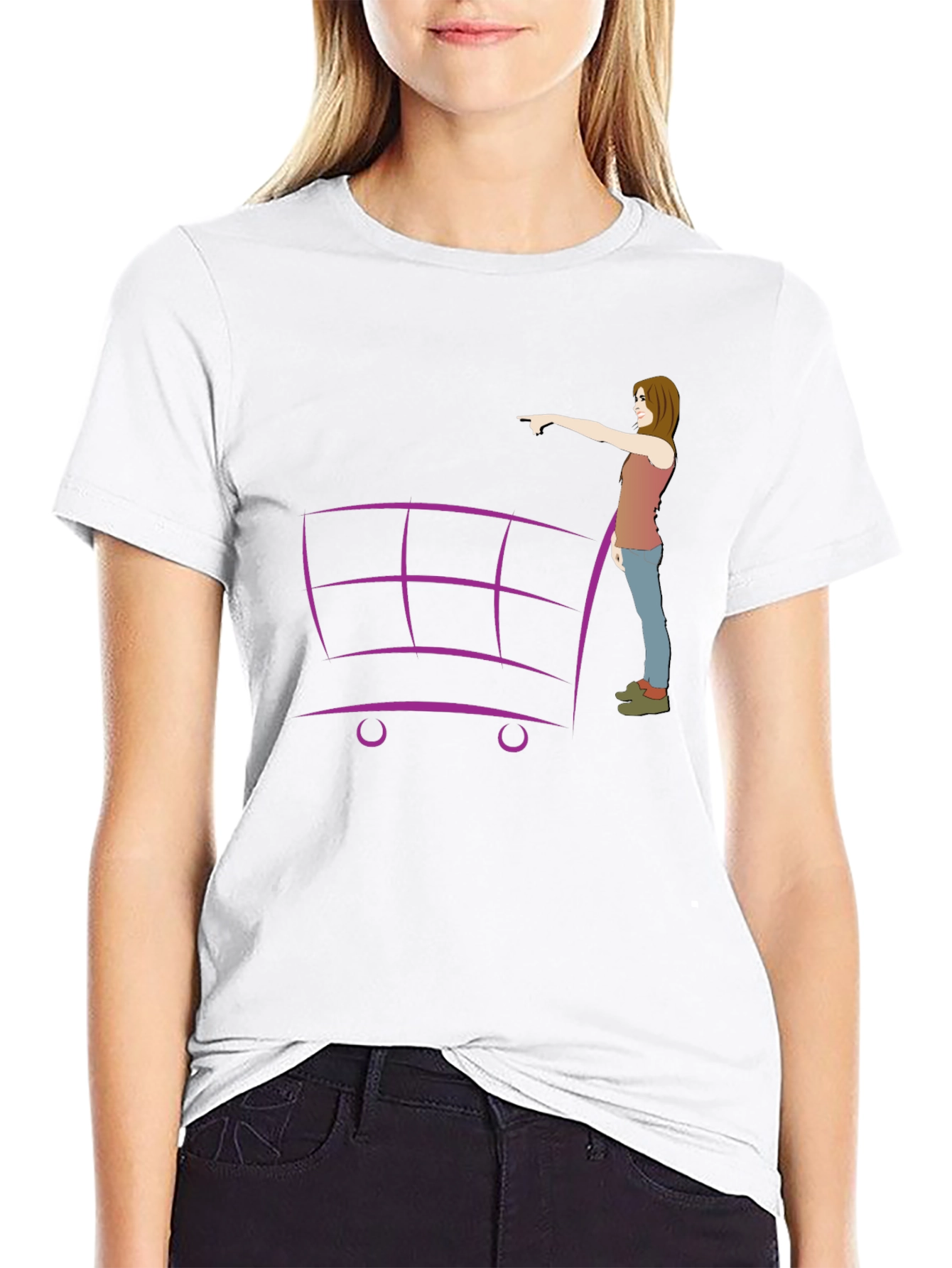Shopping Cart Graphic Tee - Unique Design!