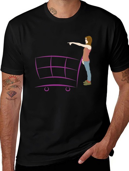 Shopping Cart Graphic Tee - Unique Design!