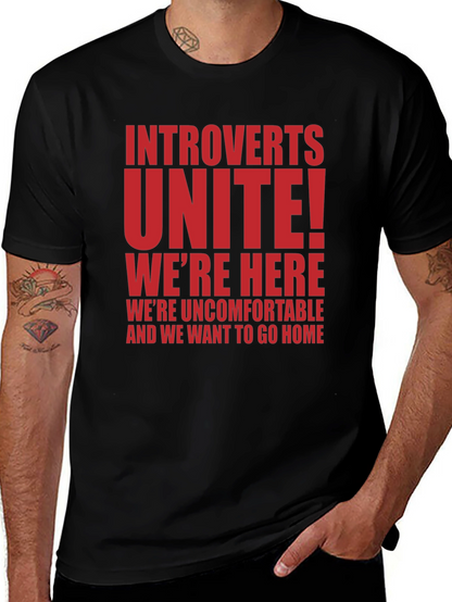 Introverts Unite T-Shirt - Funny Slogan Tee