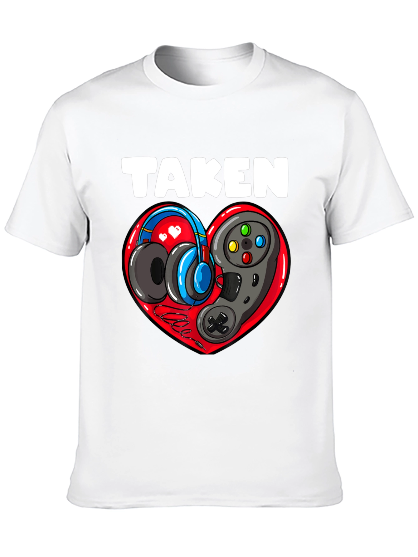 Taken Gamer Heart T-Shirt - Black