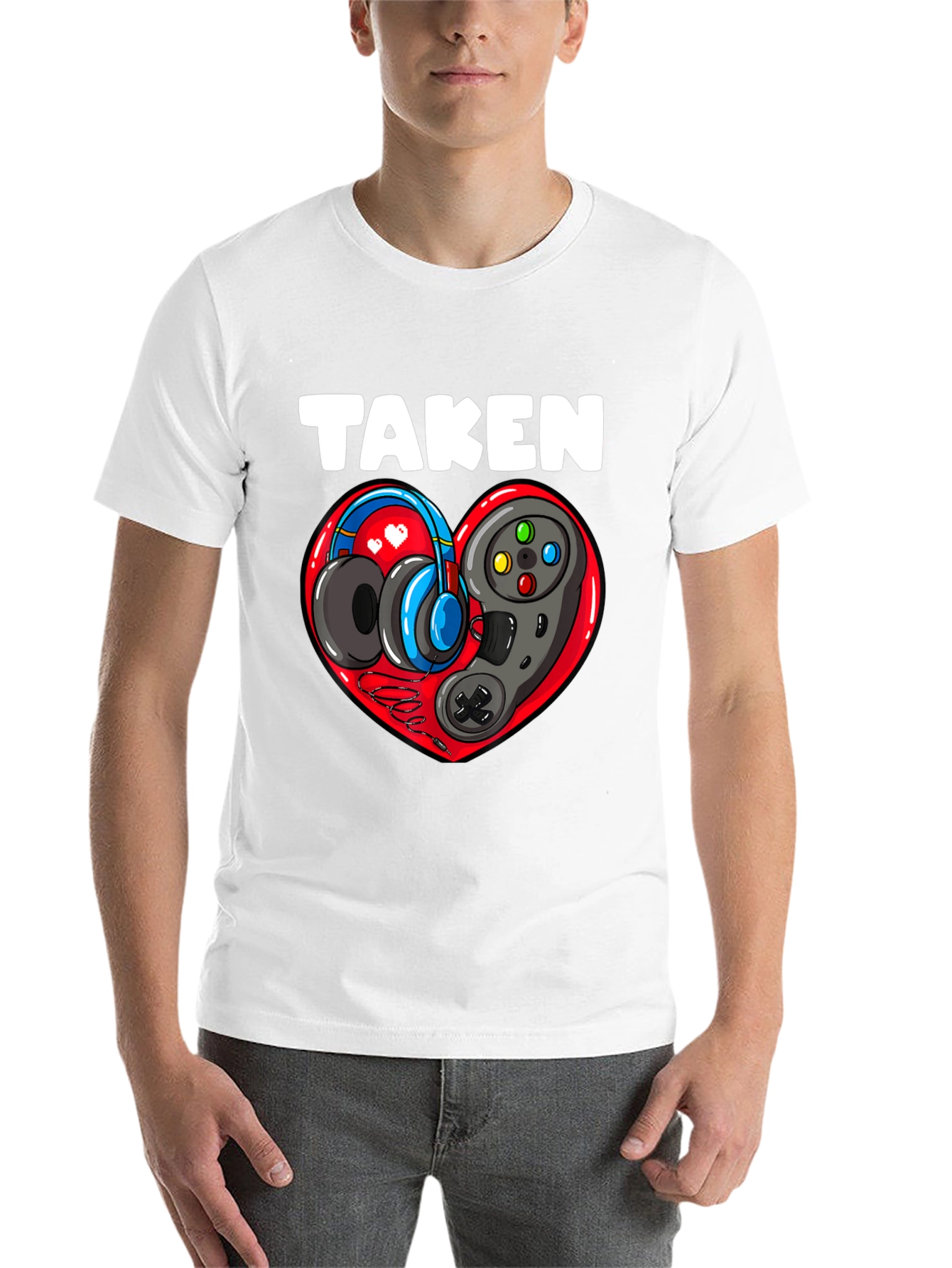 Taken Gamer Heart T-Shirt - Black