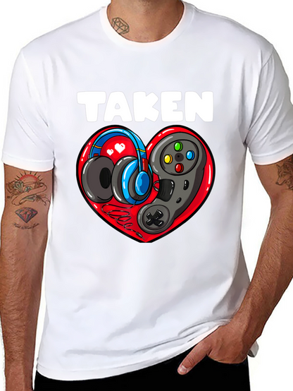 Taken Gamer Heart T-Shirt - Black