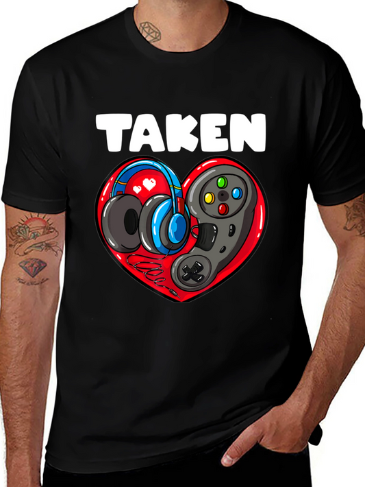 Taken Gamer Heart T-Shirt - Black