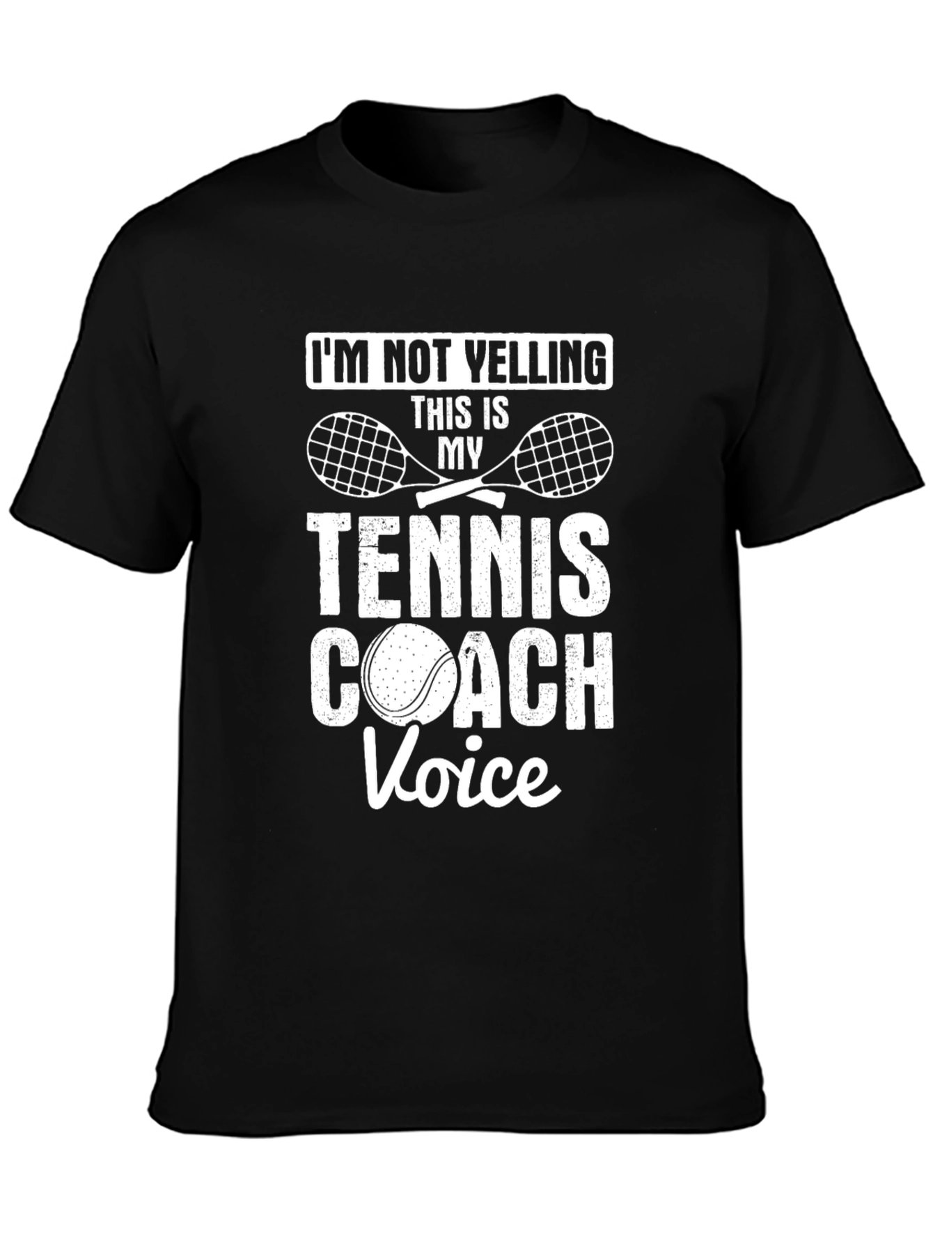 Tennis Coach Voice Graphic Tee - Funny Tennis T-Shirt