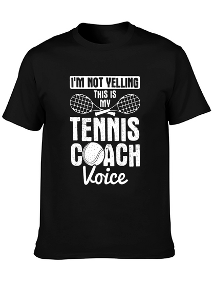 Tennis Coach Voice Graphic Tee - Funny Tennis T-Shirt
